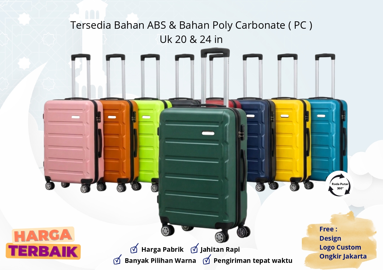 Koper ABS Set 3 Ukuran — tampilan sudut